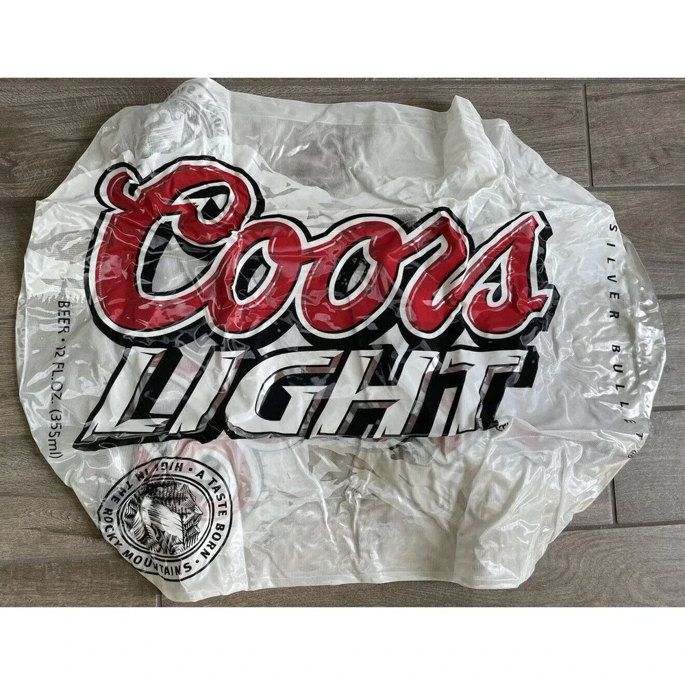 Coors Light Silver Bullet inflatable can man cave pool bar Party Decor NOS VTG
